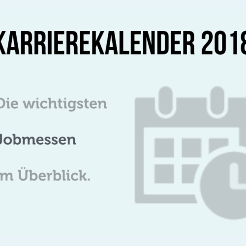 Karrierekalender 2018: Jobmessen im April und Mai