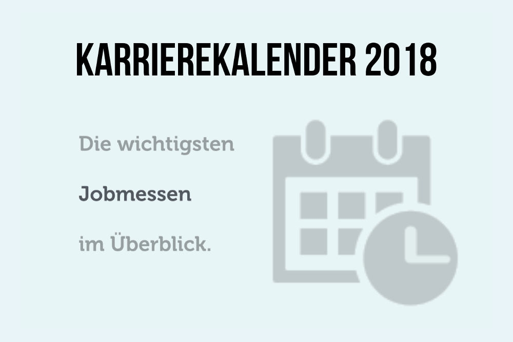 Karrierekalender 2018: Jobmessen im April und Mai